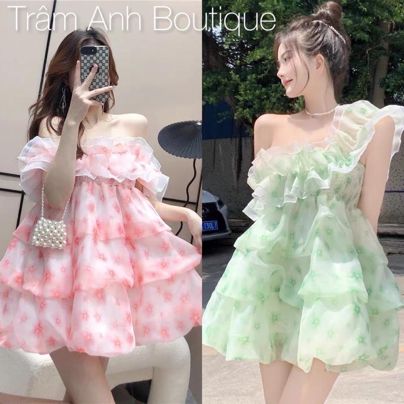 (loại 1) - 289 Đầm babydoll hoa TRÂM ANH BOUTIQUE