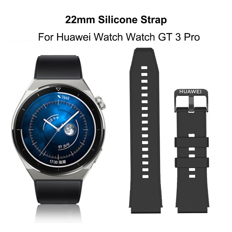 Dây Đeo Silicone 22mm Cho Đồng Hồ Thông Minh Huawei GT2 GT3 GT2e GT 3 2 Pro 46mm