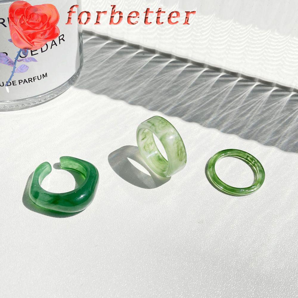 Nhẫn Hở Bằng Nhựa Resin Trong Suốt Nhiều Màu Phong Cách Retro Thời Trang Cho Nữ