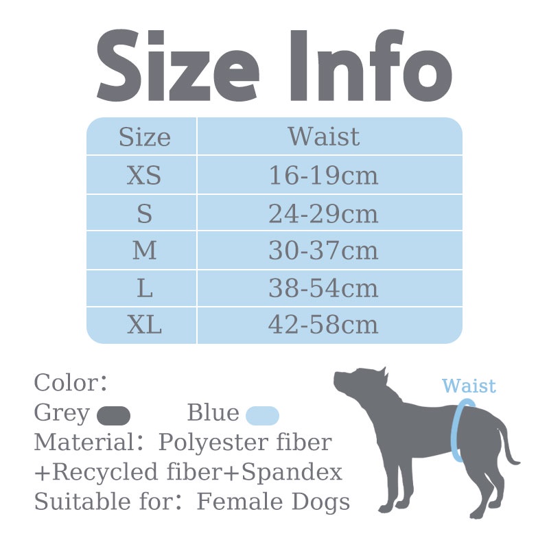 HamshMoc Tã Quần Sooc Sinh Lý Độ Thấm Hút Cao Thoáng Khí Tùy Chỉnh Tiện Dụng Cho Cún Cưng