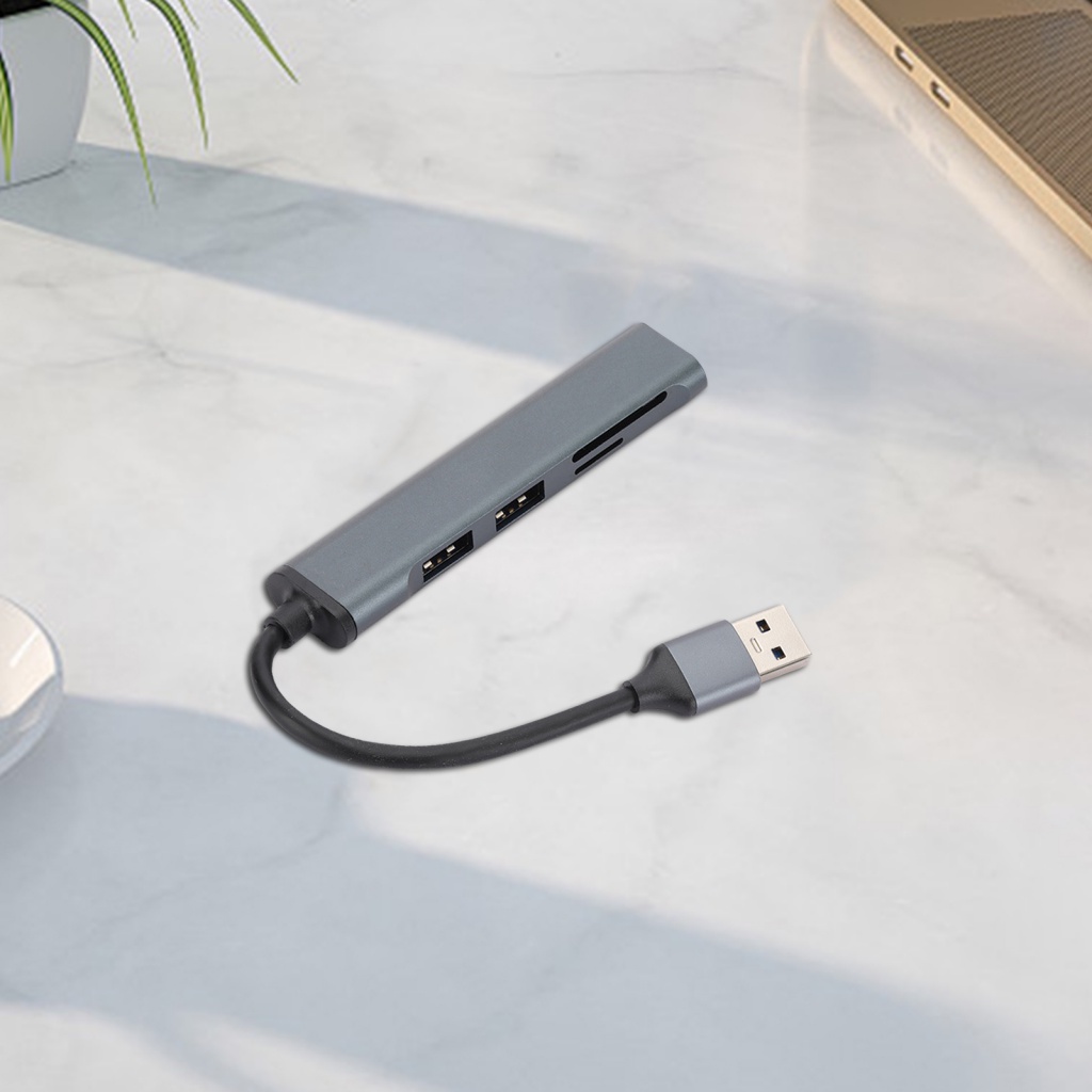 Trạm Sạc Nhanh 5 Trong 1 Bằng Kim Loại Có Đầu Đọc Thẻ Tiện Dụng Cho Gia Đình