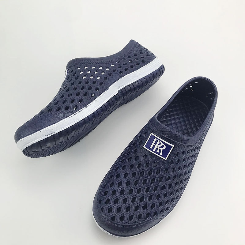 Giày Bốt Đi Mưa Bằng pvc Đục Lỗ Thoáng Khí Thời Trang Mùa Hè Cho Nam