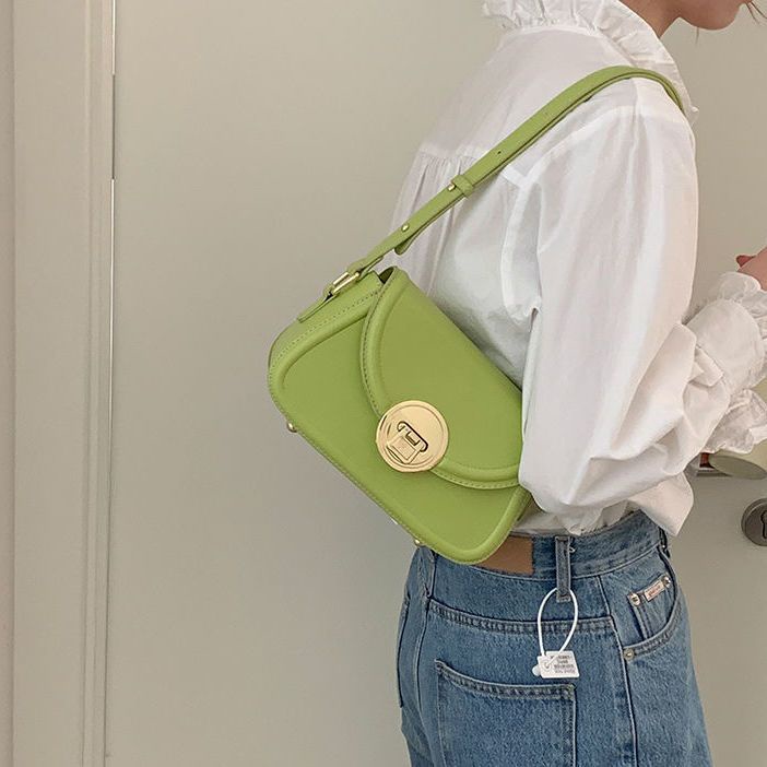 Túi xách đeo chéo đẹp túi kẹp nách màu xanh lá túi đeo vai vintage