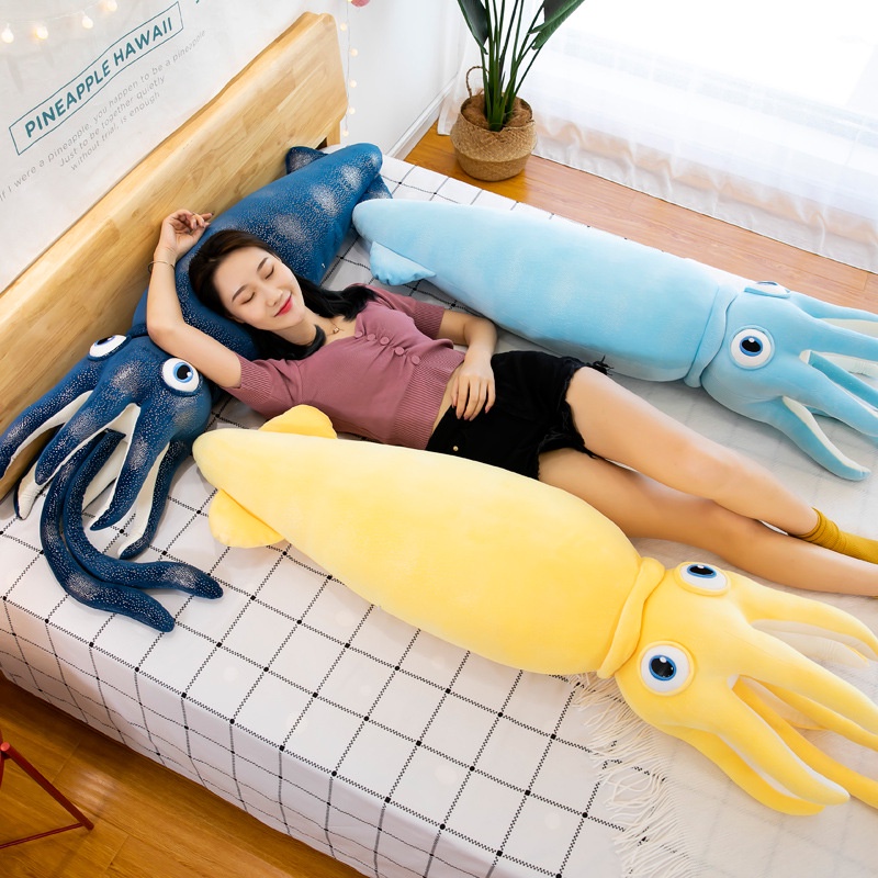Gối Ôm Nhồi Bông Hình Bạch Tuộc Dễ Thương 80-110CM