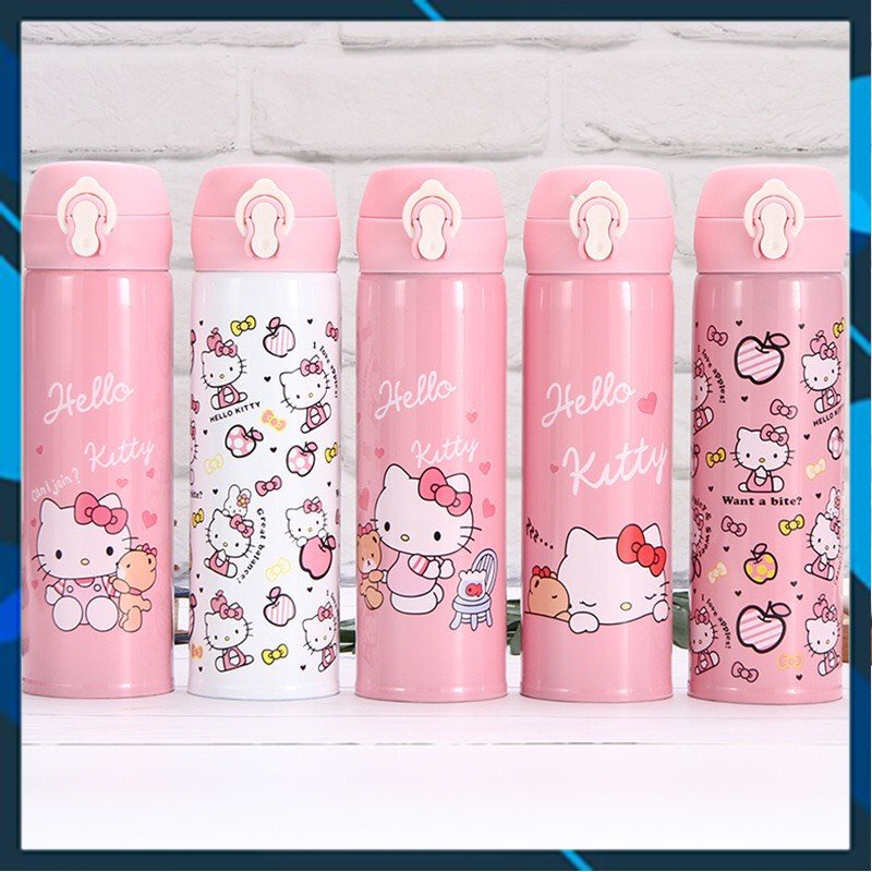 Bình iNox Giữ Nhiệt 500ml VACUUM FLASK Họa Tiết Hoạt Hình