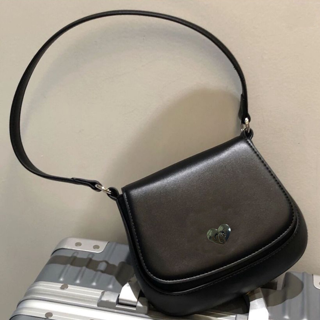 Túi Đeo JASMIN NOIR Chéo Vai Bằng Da PU Có Khóa Dành Cho Nữ