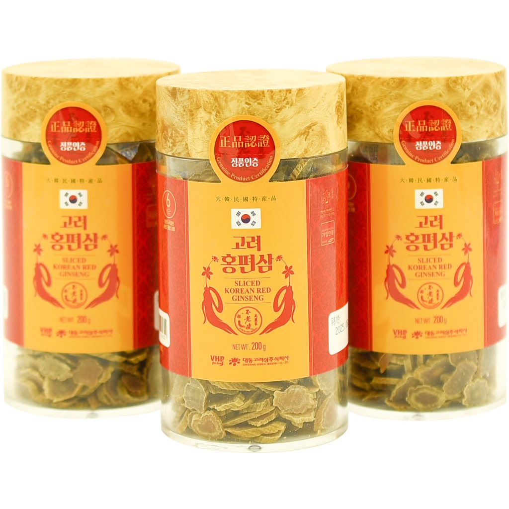 Hồng Sâm Khô Thái Lát DAEDONG GINSENG Hộp 200G