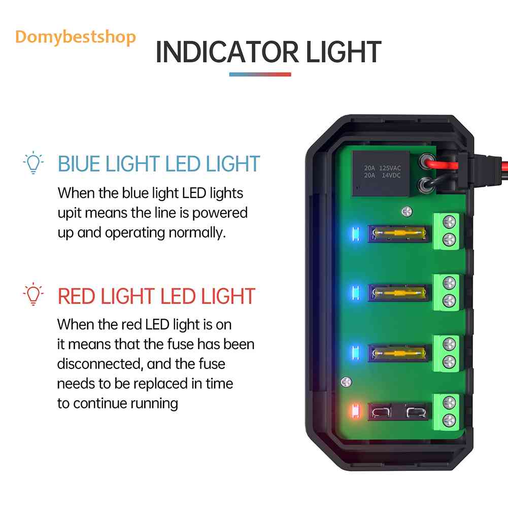 Hộp Đựng Cầu Chì Có Đèn LED Báo Hiệu Cho Xe Hơi Xe Máy