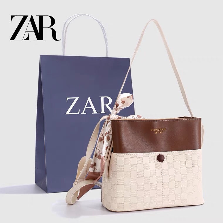 Túi Xách Zara Cỡ Lớn Phối Màu Tương Phản Thời Trang Cao Cấp Cho Nữ