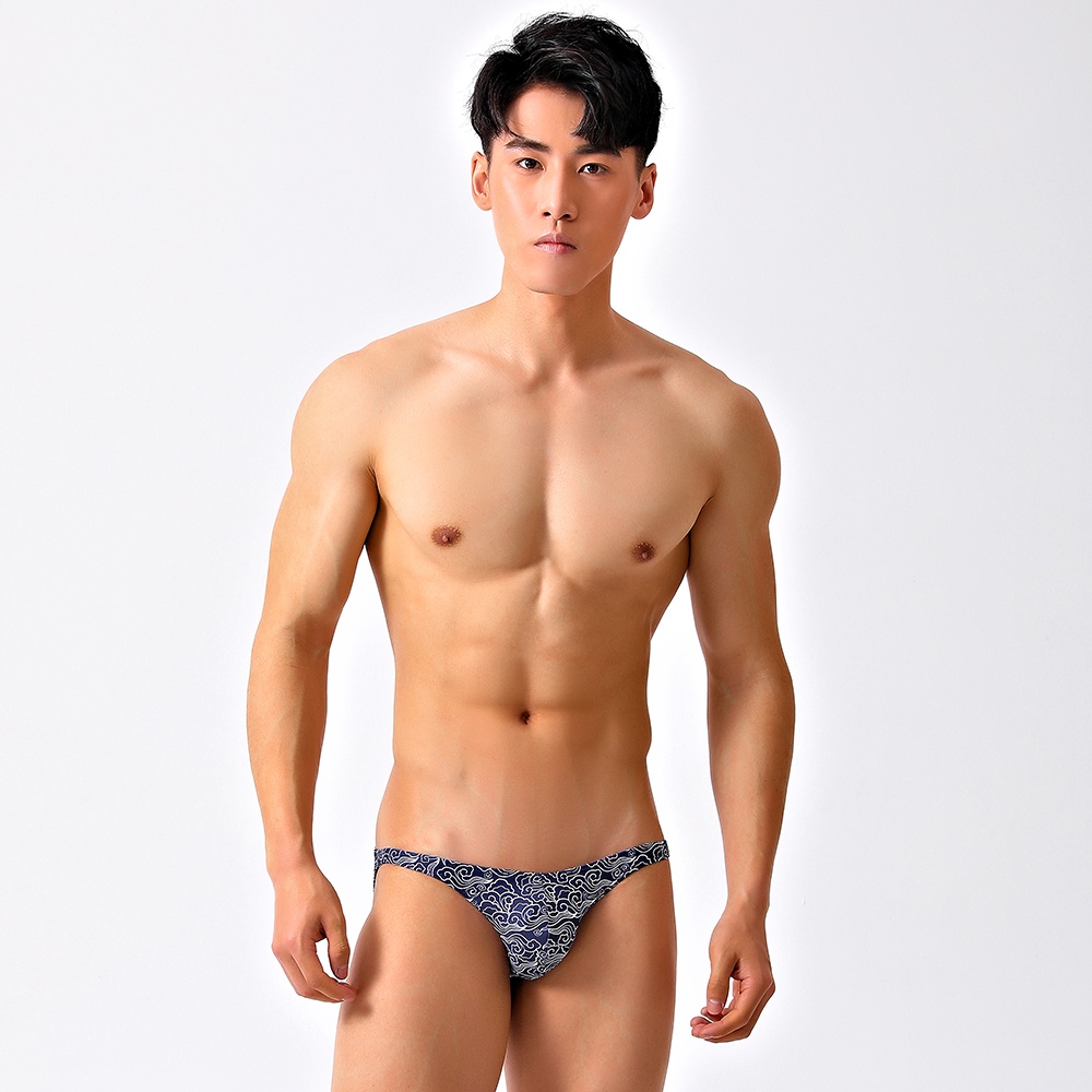 Quần Bơi Tam Giác Lưng Thấp Màu Đen G001 Quyến Rũ Cho Nam # 111