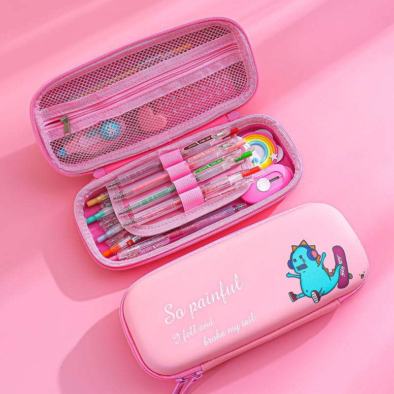 Túi Đựng Bút EVA Đa Năng Sức Chứa Lớn In Họa Tiết Hoạt Hình Dễ Thương Vui Nhộn Sáng Tạo