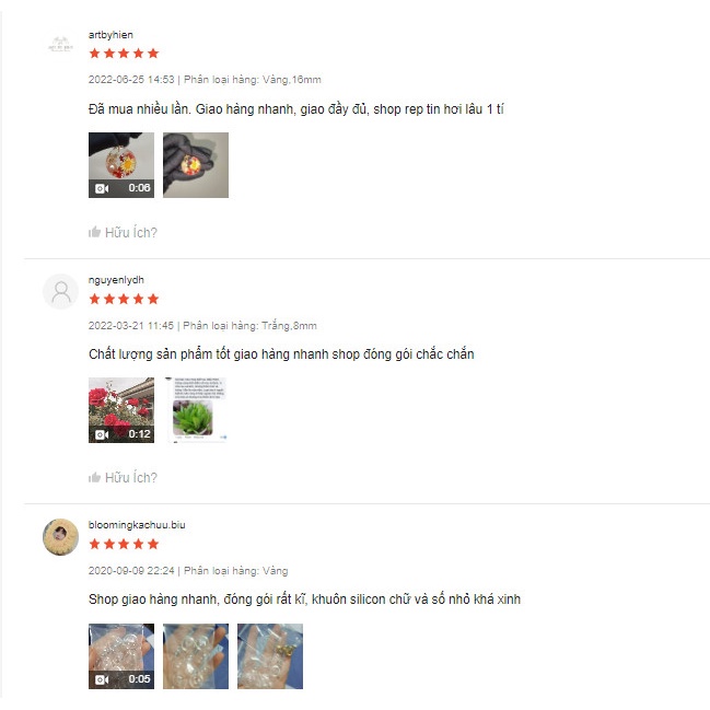 Set 5 quả cầu thủy tinh rỗng trong suốt làm trang sức resin