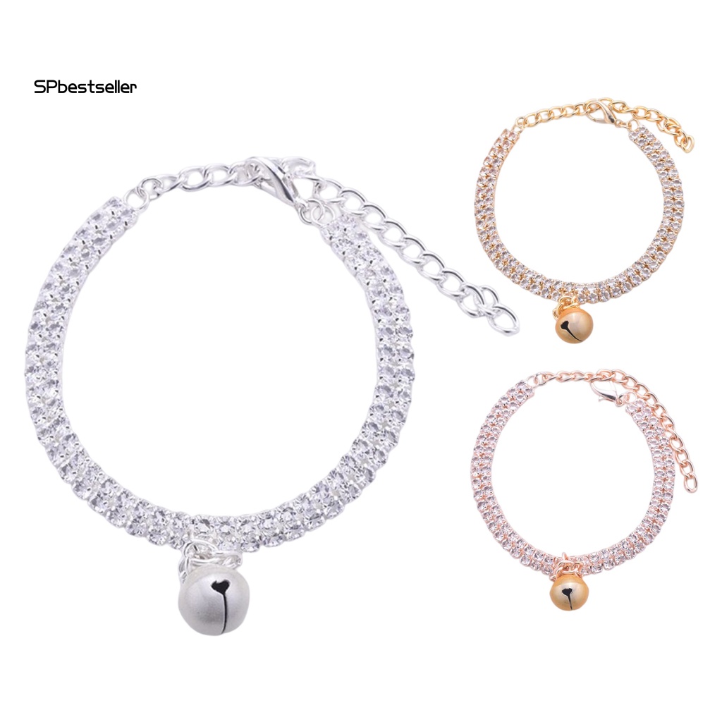 Vòng Cổ Hai Hàng Đính Đá Dễ Điều Chỉnh Dành Cho Thú Cưng