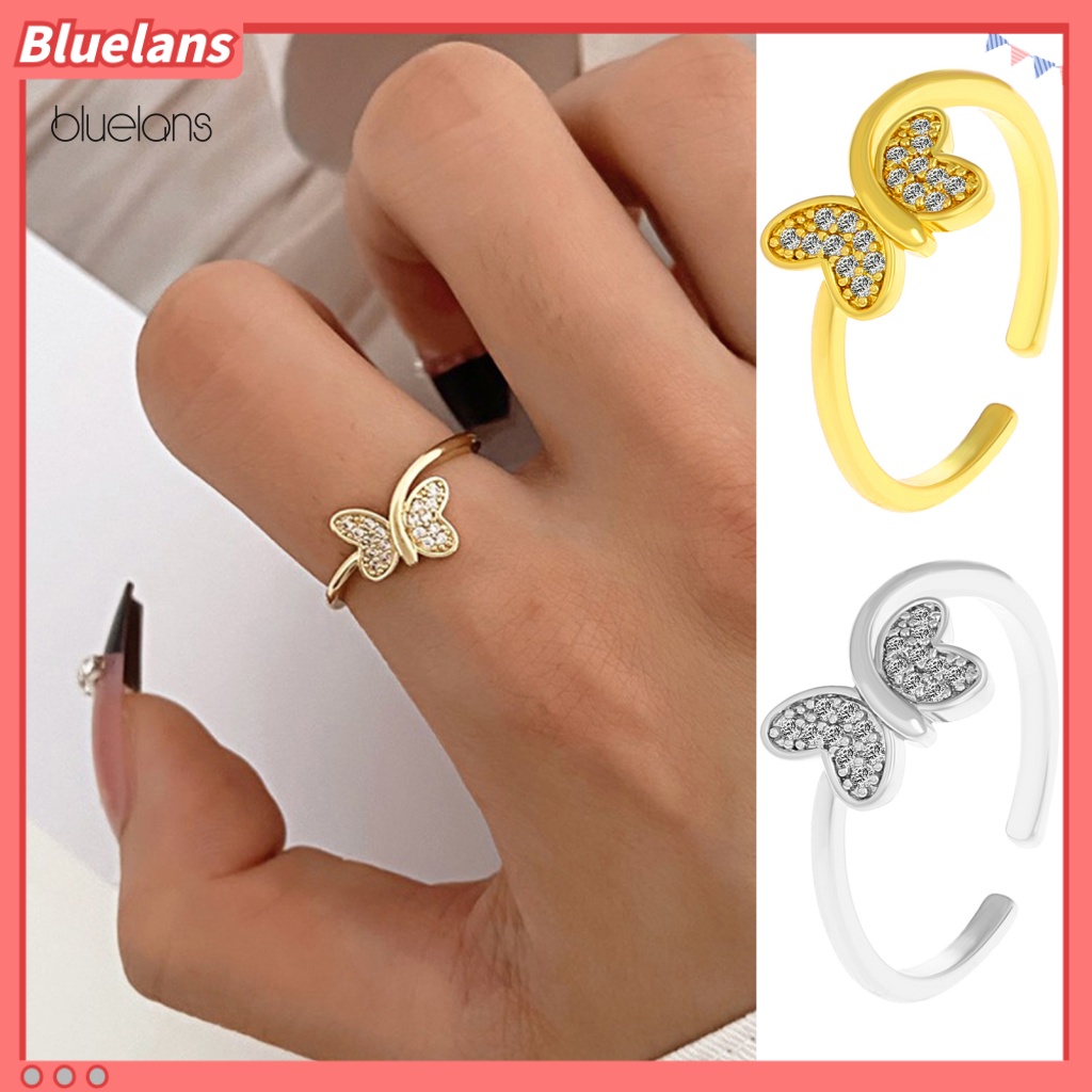 Nhẫn Đeo Khớp Ngón Trỏ Hình Bướm Đính Đá Thoải Mái Cho Nữ