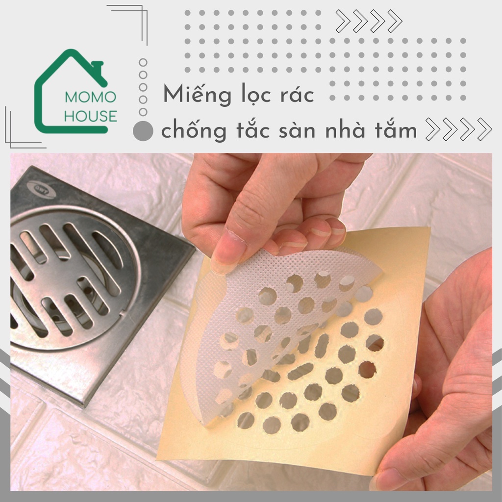 5 Miếng Dán Lọc Rác Nhà Tắm Momohouse Phiên Bản Nâng Cấp Lỗ Thoát Nước Lớn X2, Chống Tắc Nghẽn, Khử Mùi
