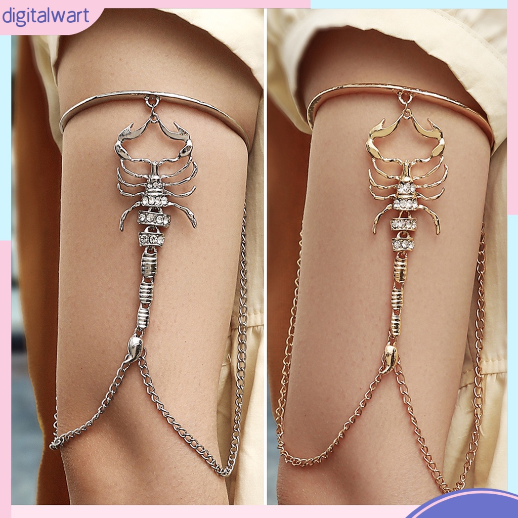 [DIWA] Nhẫn Đeo Cánh Tay Nhiều Tầng Màu Sắc Trơn Trang Trí Chuỗi Xích Trên Bằng Hợp Kim Sáng Tạo Cho Nữ Mỗi Ngày