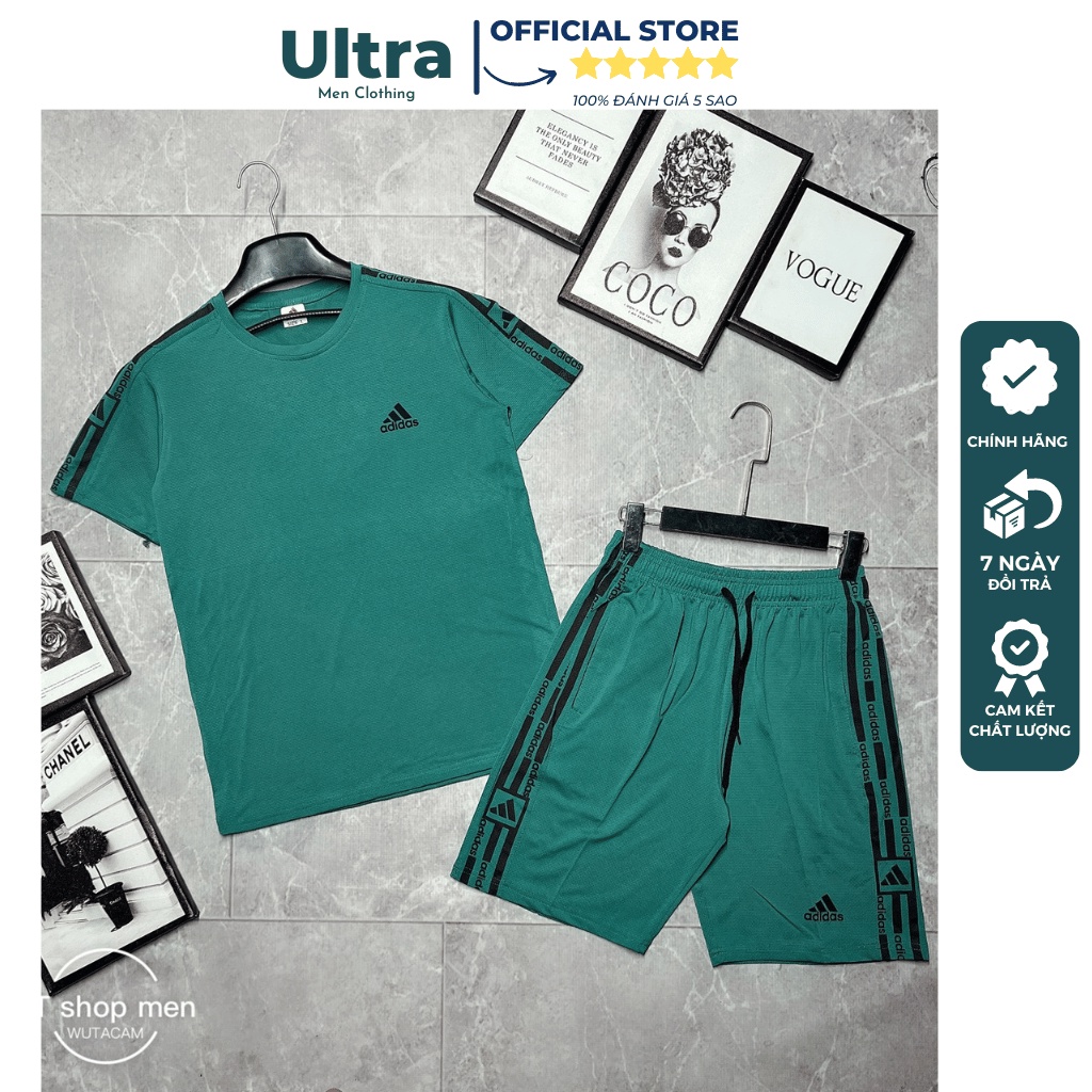 Đồ bộ thể thao nam mùa hè Adidas Hàng Hiệu Ultra Men UM17 Bộ quần áo nam cộc tay mặc nhà phom chuẩn hàng xịn đẹp 2023