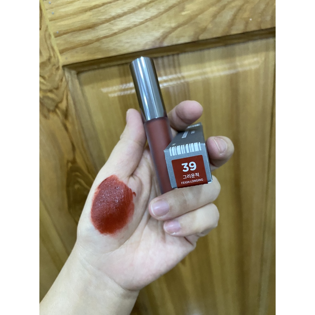 Son kem lì Bbia Last Velvet Lip Tint Version 8 No.39 Feign Longing - Đỏ Gạch