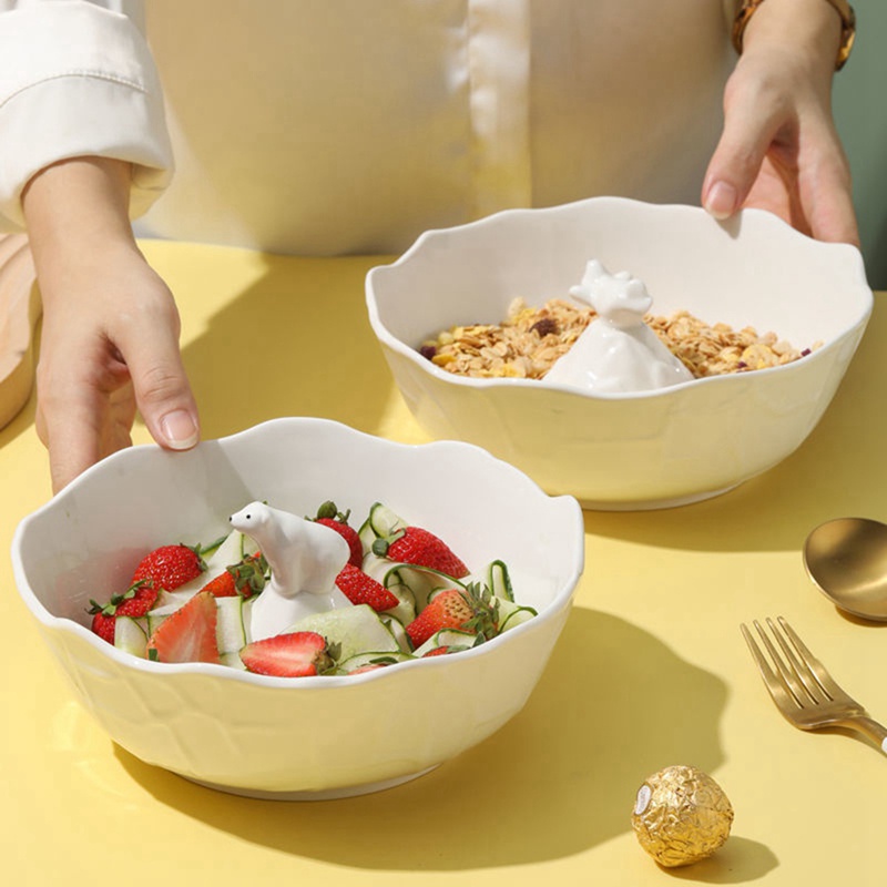 Tô Sứ Đựng Thức Ăn Màu Trắng Tiện Dụng Cho Nhà Bếp