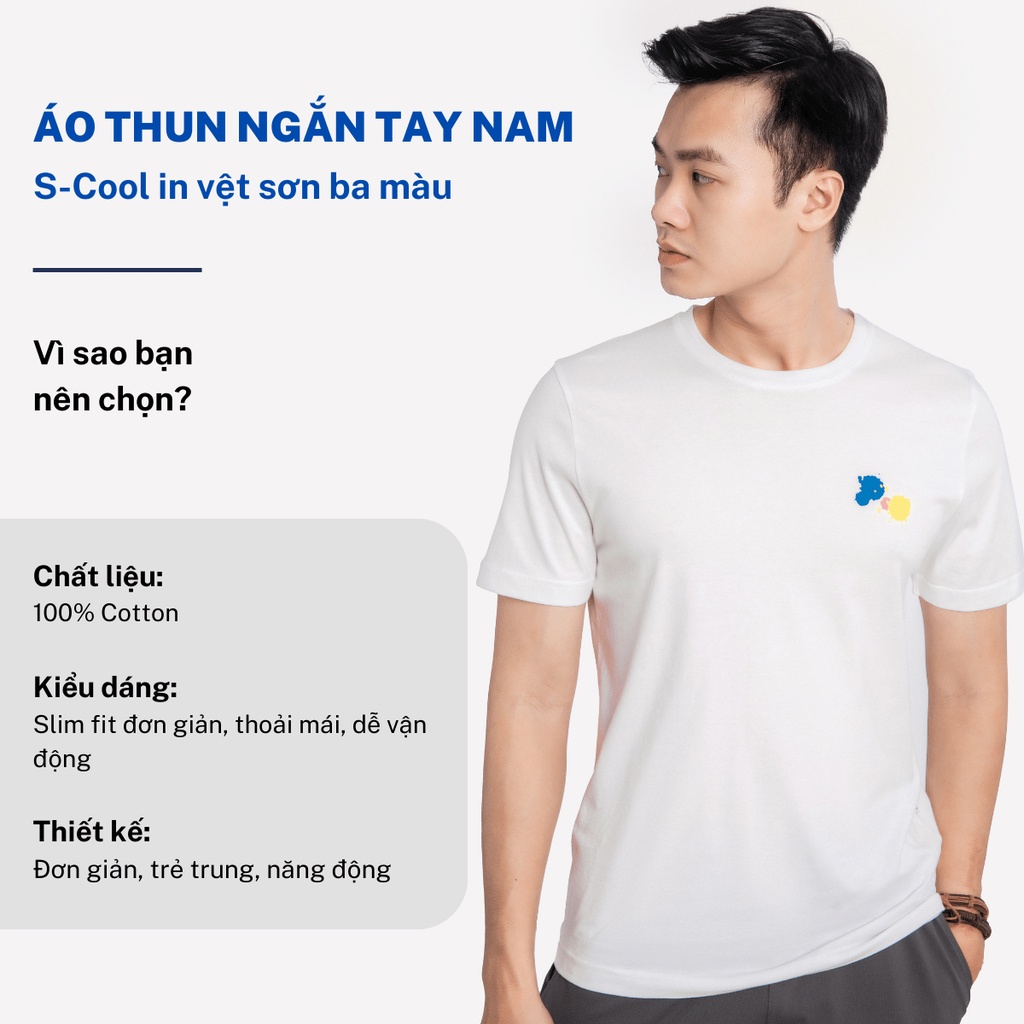 Áo thun ngắn cộc tay nam CIZA basic cổ tròn phong cách trẻ trung vải cotton thấm hút nhanh size S M L XL ATNS24