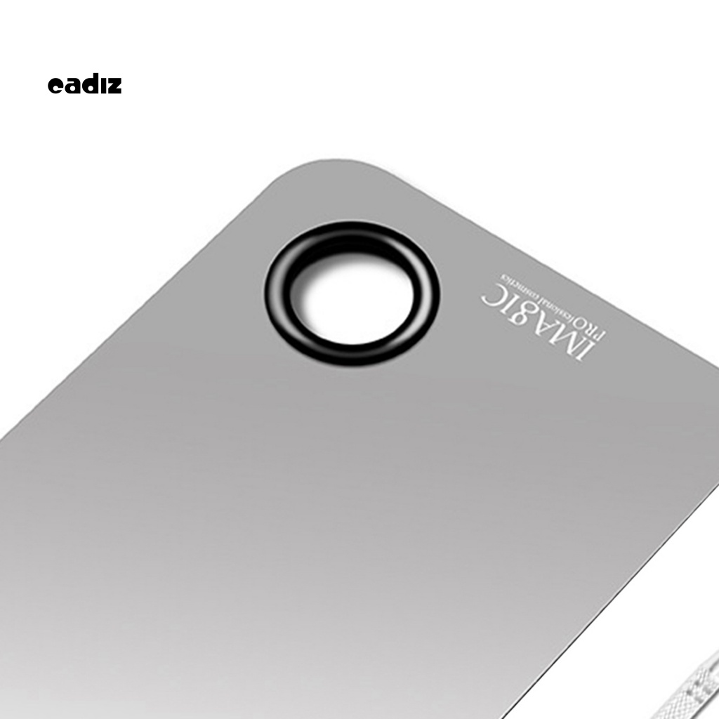 Khay Đựng Phấn Trang Điểm Bằng Thép Không Gỉ Có Tay Cầm Chống Trượt Tiện Dụng