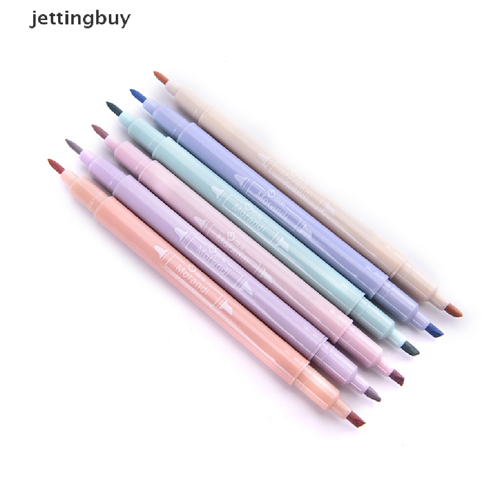 Bộ 6 Cây Bút Lông Hai Đầu Màu Pastel Xinh Xắn