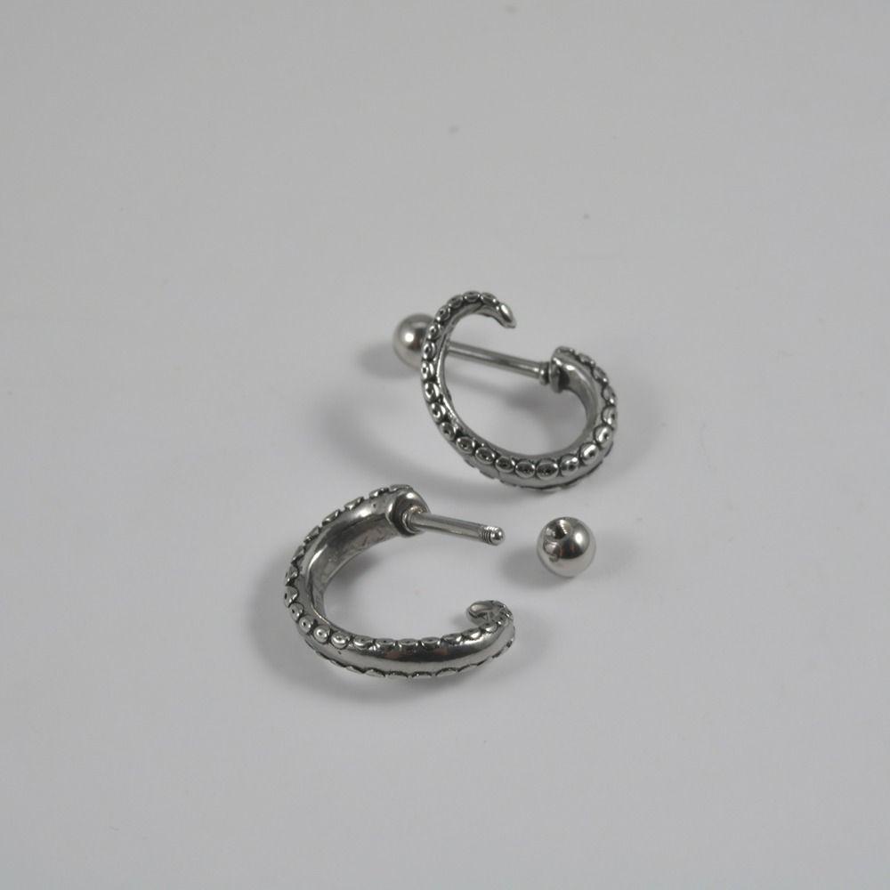 LOMBARD Khuyên Xỏ Cơ Thể Bằng Thép Không Gỉ Hình Mực Độc Đáo