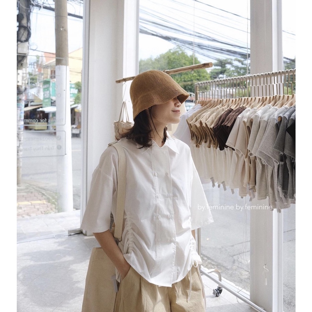 Áo sơ mi 2 hàng cúc chất thô dày dặn form oversize - Retrostyle - Somi2hangcuc233