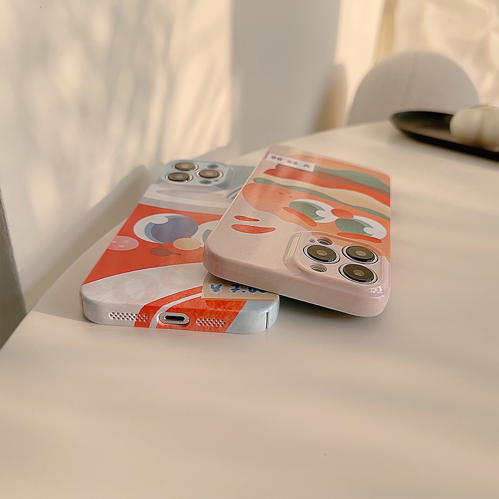 Ốp Điện Thoại Cứng In Hình Cặp Đôi Vui Nhộn Cho Iphone 13 14Pro max 12 11 Xs 8-III