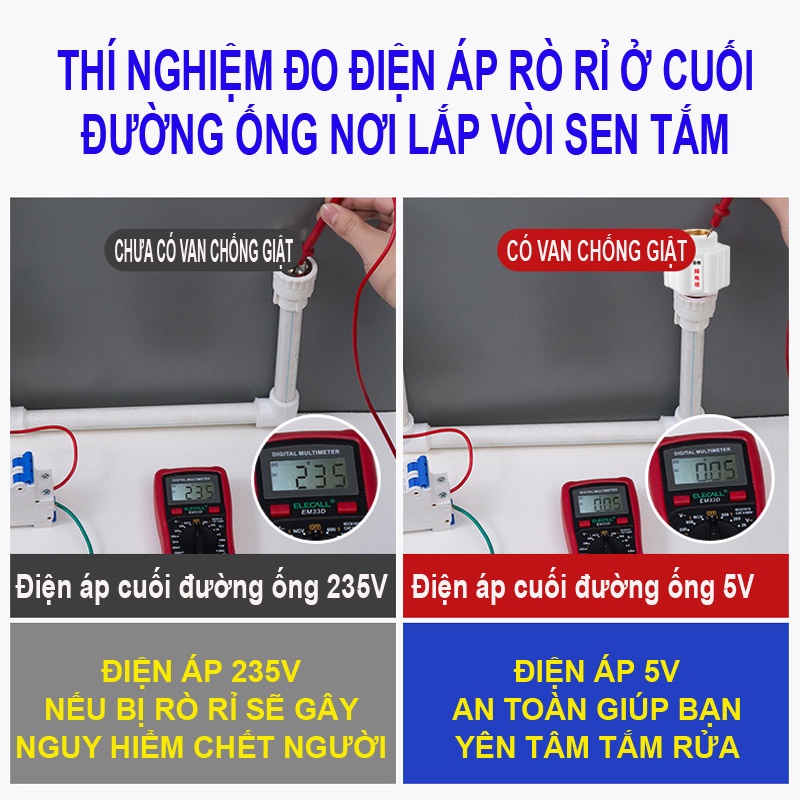 Van chống giật bình nóng lạnh