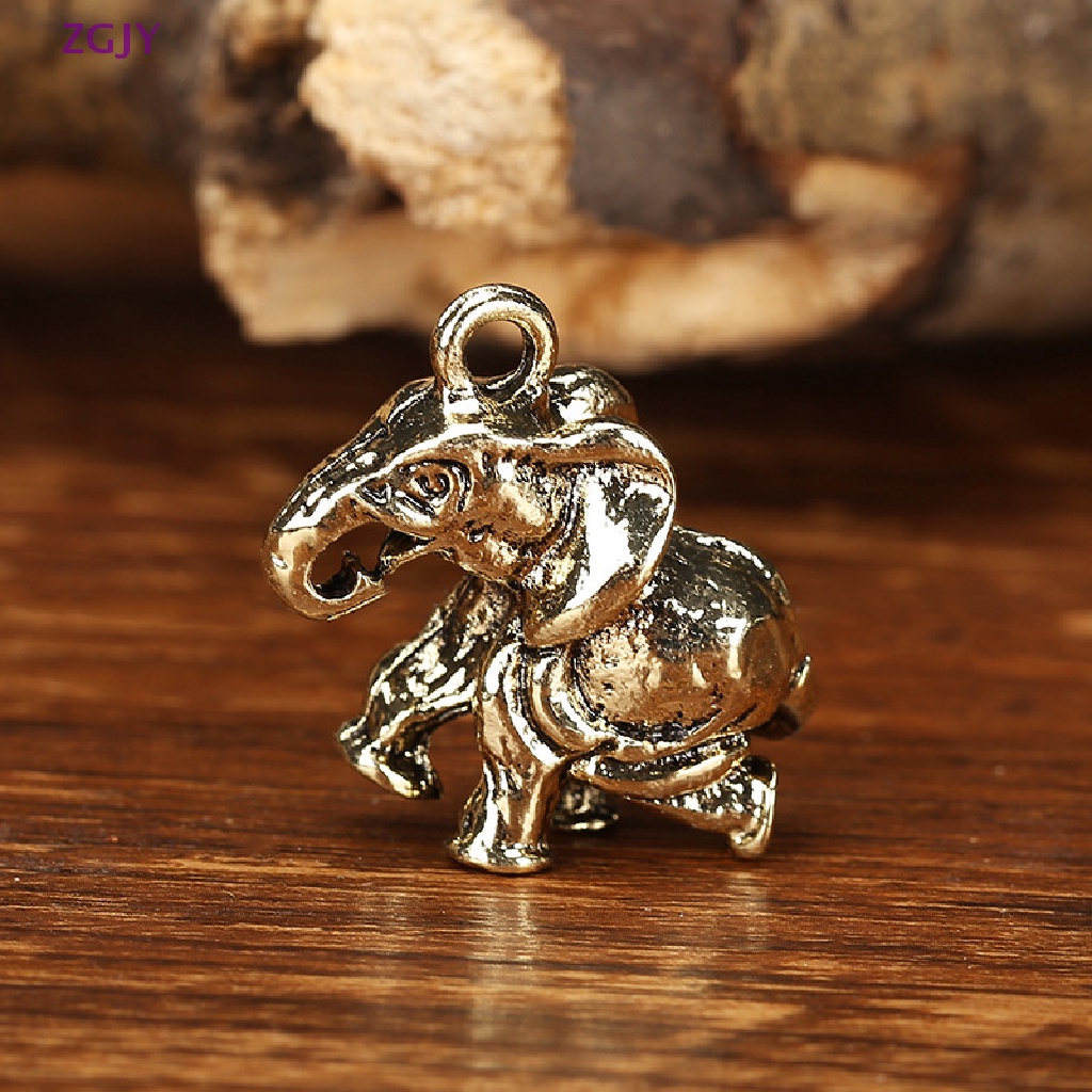 Móc Khóa Hình Voi Bằng Đồng Thau Phong Cách Retro Mới