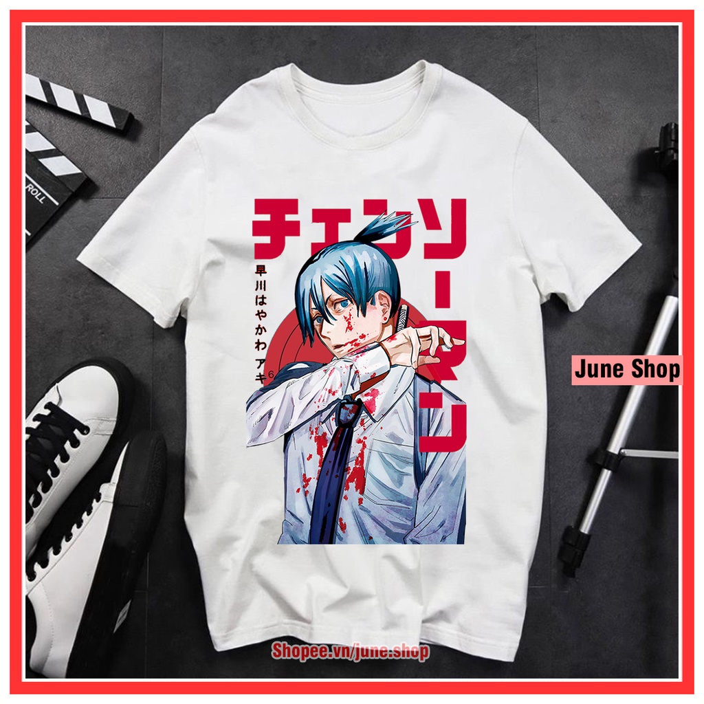 Áo Chainsaw Man - Áo Anime in hình Denji, Makima, Power, Pochita, Aki chất cotton co giãn 4 chiều