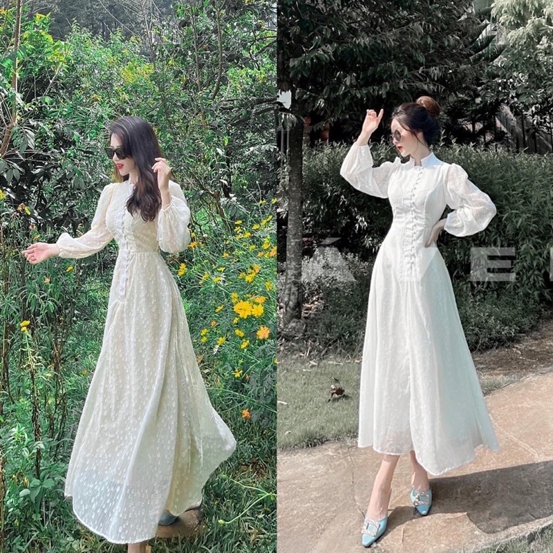 ♥️ĐẦM REN HẠT MÀU TRẮNG - BE 2 LỚP TIỂU THƯ CÚC BỌC♥️HÀNG SẴN♥️ẢNH THẬT