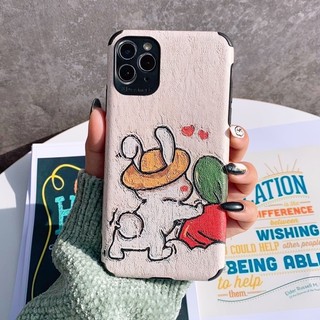Ốp Lưng Da IMD Couple Rabbit