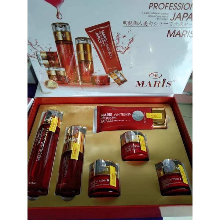 Bộ Mỹ Phẩm Maris Cao Cấp Nhật Bản 6in1 Dưỡng Trắng Da Nám Tàn Nhan Chuyên Sâu