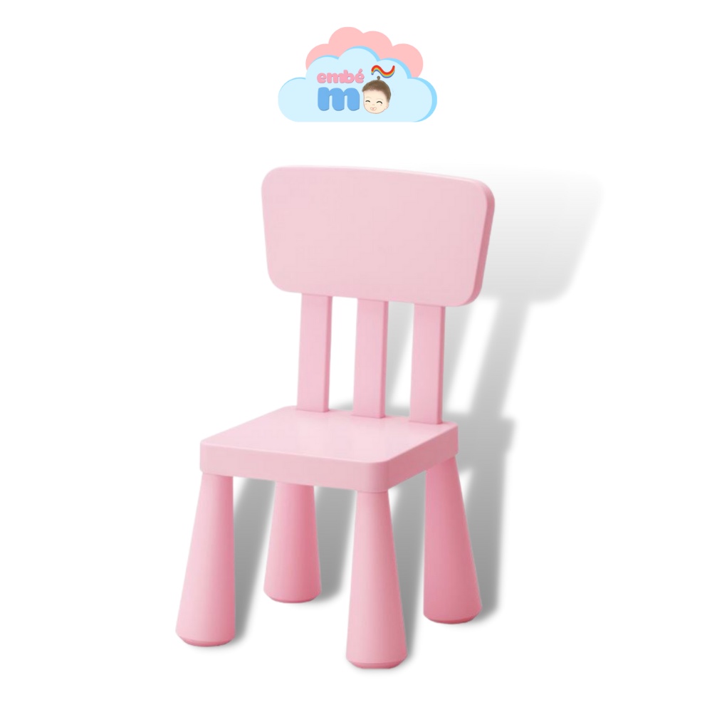 Ghế Nhựa Cao Cấp Màu Xanh Hồng Pastel Cho Bé - Embé Mỡ