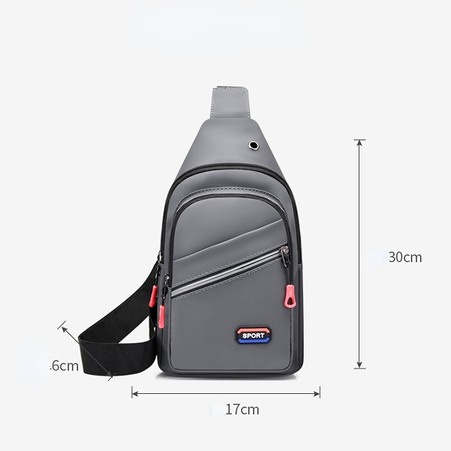 Túi Đeo Chéo Ngực Chống Thấm Nước Thời Trang Cá Tính Cho Nam