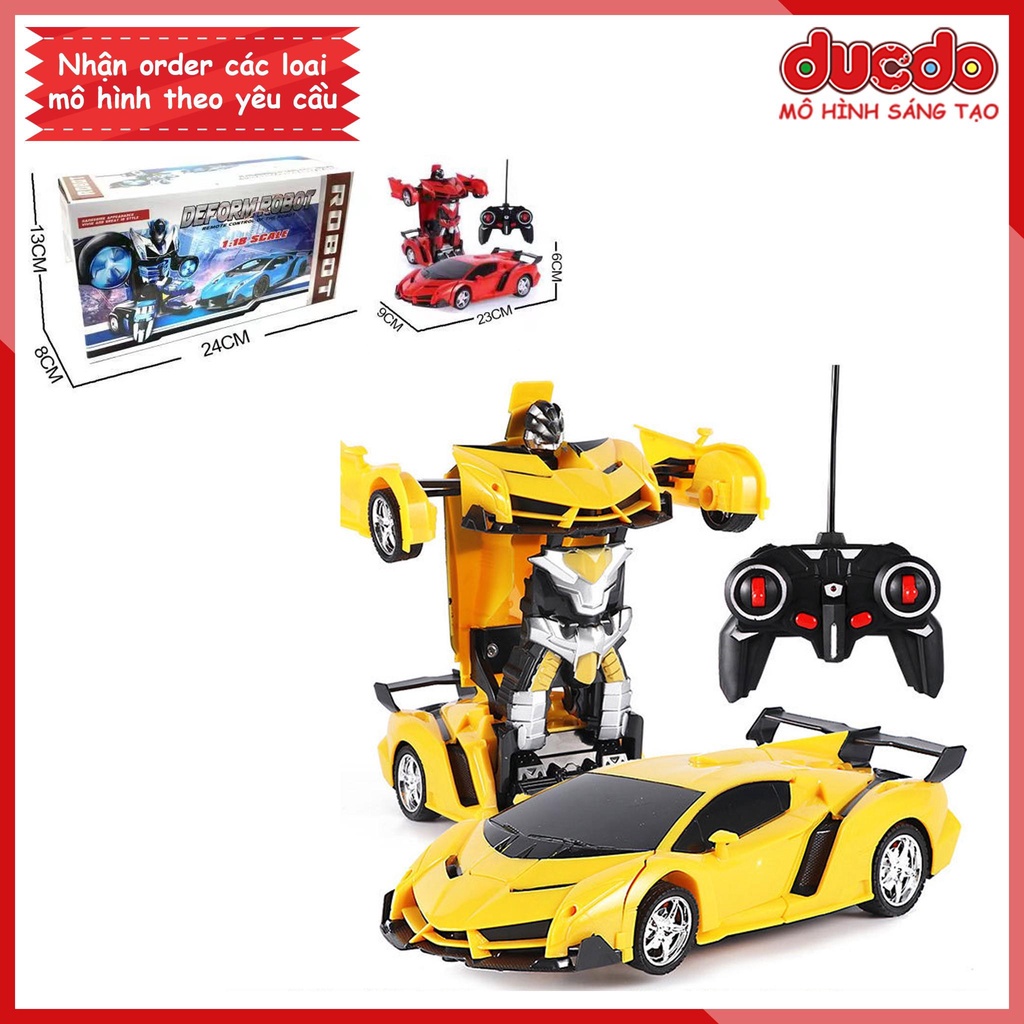 Xe điều khiển từ xa ô tô biến hình thành robot cho bé - Đồ chơi mô hình