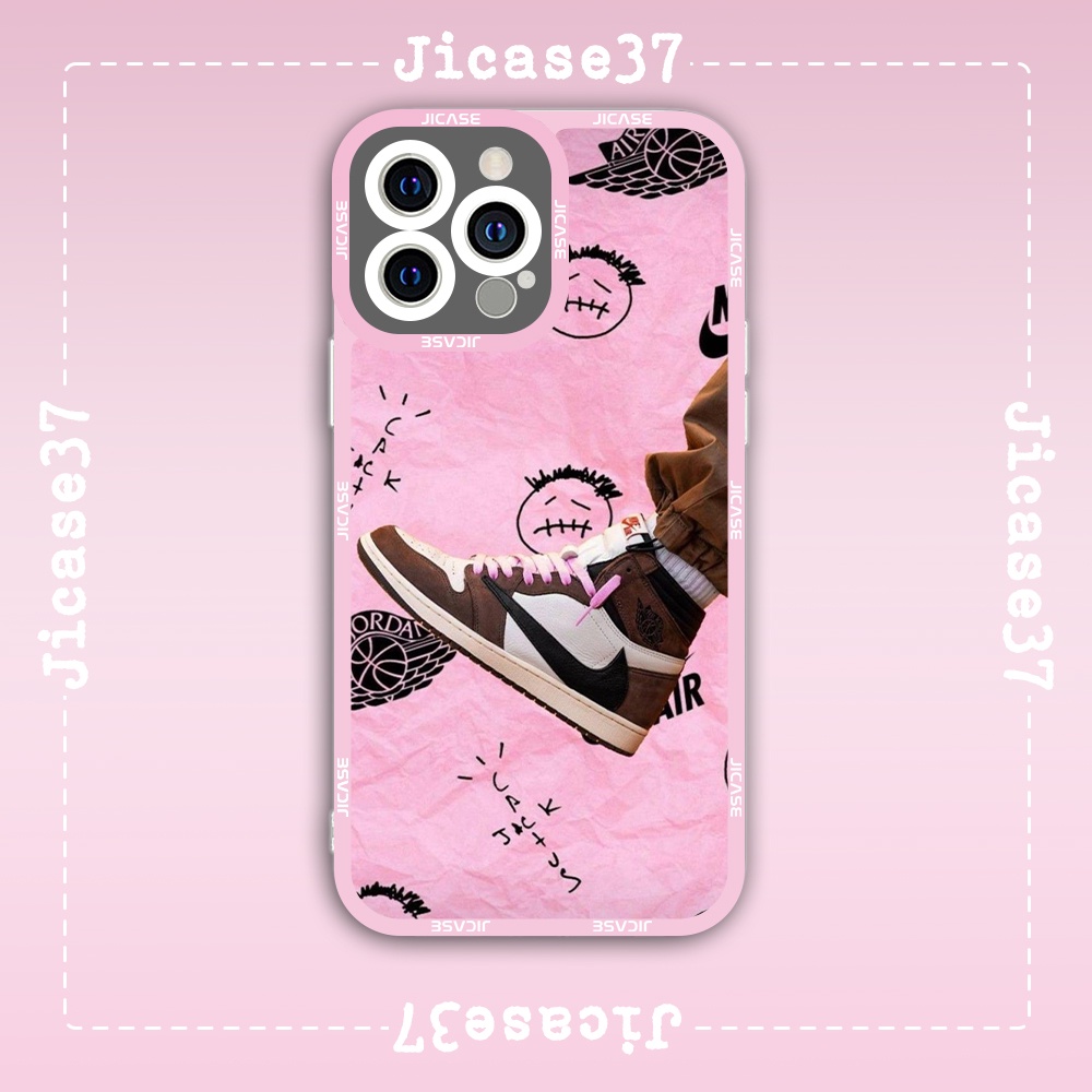 Ốp lưng iphone cạnh vuông Jicase Travis Scott Nik3 Jord4n High Retro