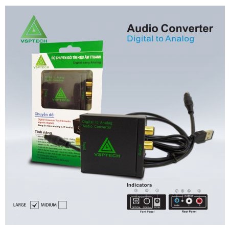 Bộ Chuyển  Optical ra AV AUDIO + Jack3.5  - Hàng chất lượng BH 6 tháng Offline
