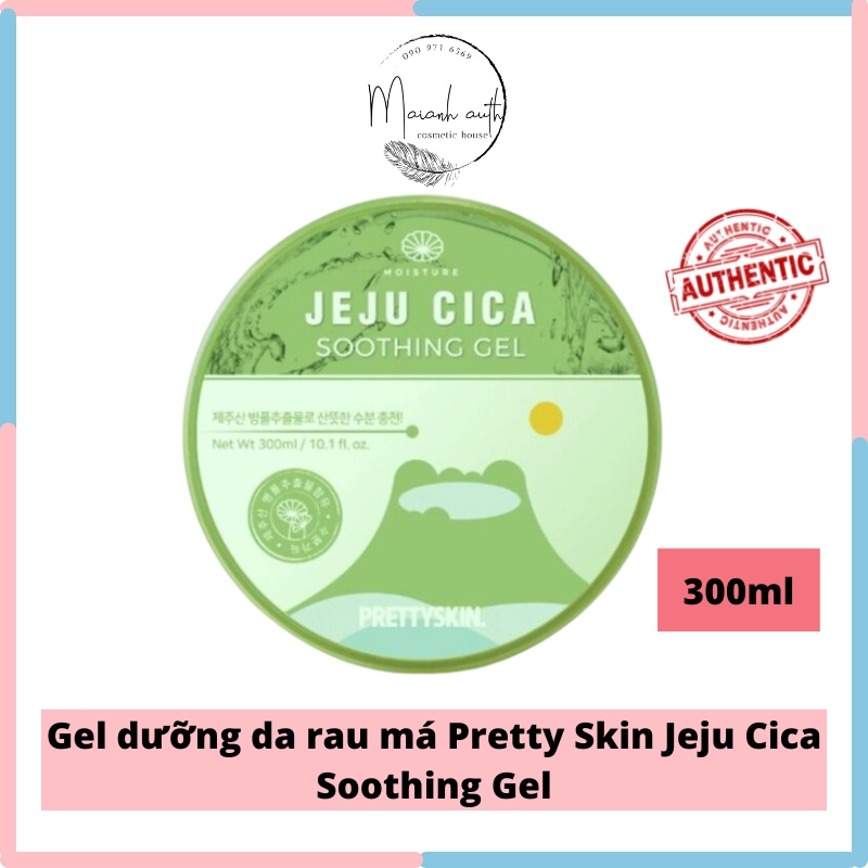Gel Dưỡng Đa Năng Rau Má Jeju Cica Soothing Gel Pretty Skin 300g