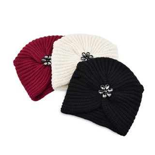 Mũ Len Beanie Đính Hoa Đá Pha Lê