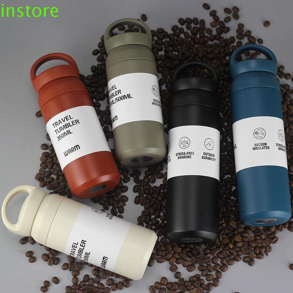 Cốc Uống Cà Phê Giữ Nhiệt 350 / 500ml Thiết Kế Hai Lớp Chống Tràn Thời Trang Tiện Dụng Cho Văn Phòng