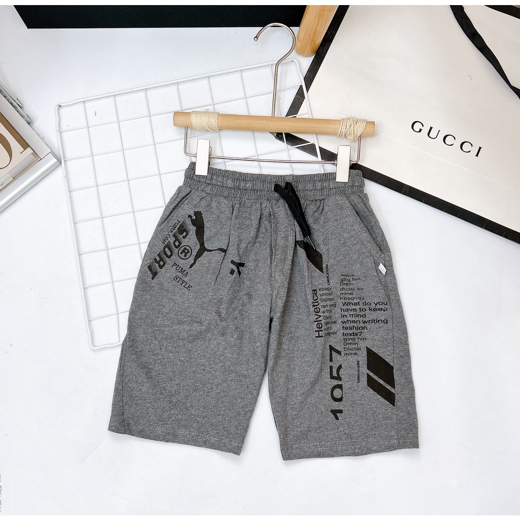 Đồ bé trai, quần đùi chất vải xuất co giãn cạp rời cho bé 20-40kg