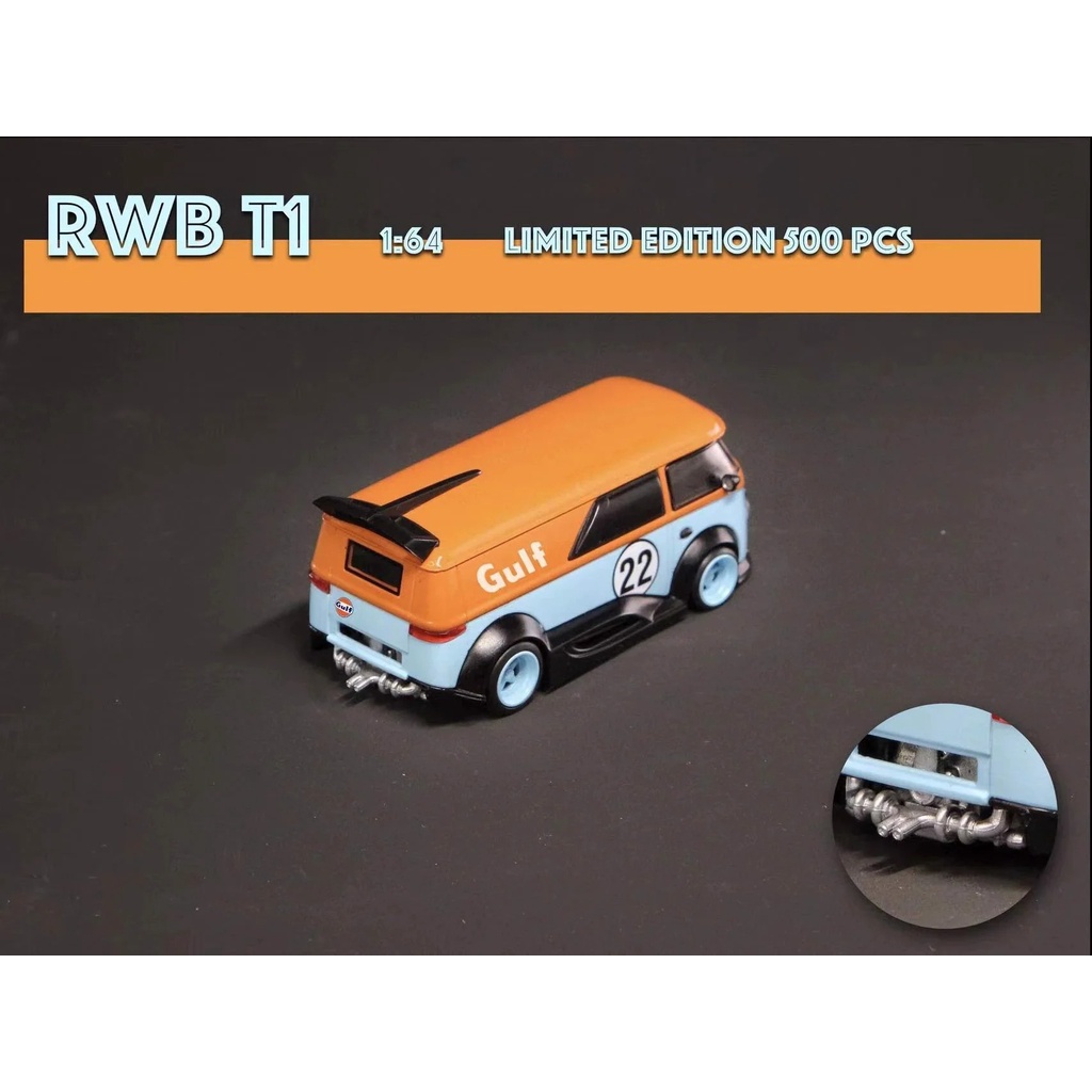 Mô hình xe Volkswagen RWB T1 Van Gulf #22 limited 499 tỉ lệ 1:64 Mini&Dream