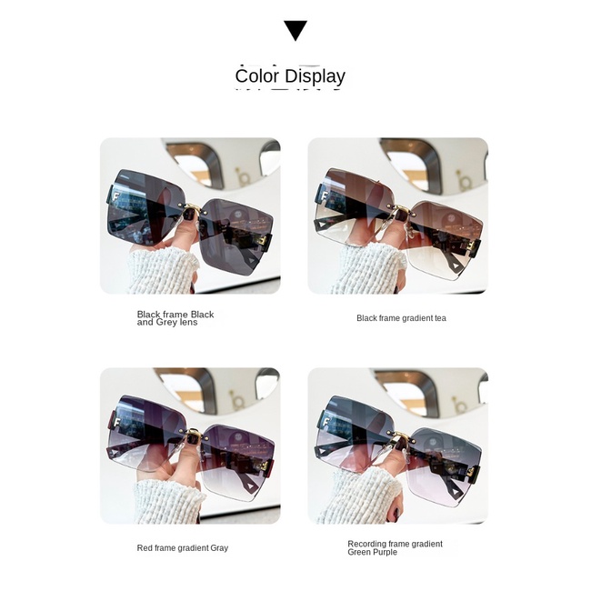 Kính Mát Gọng Vuông Lớn Phong Cách Âu Mỹ Thời Trang Cho Nữ