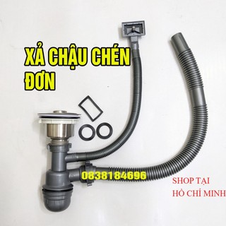 Bộ xả bồn rửa chén đơn, xi phông xả chậu rửa chén đơn, xả chậu rửa chén bát