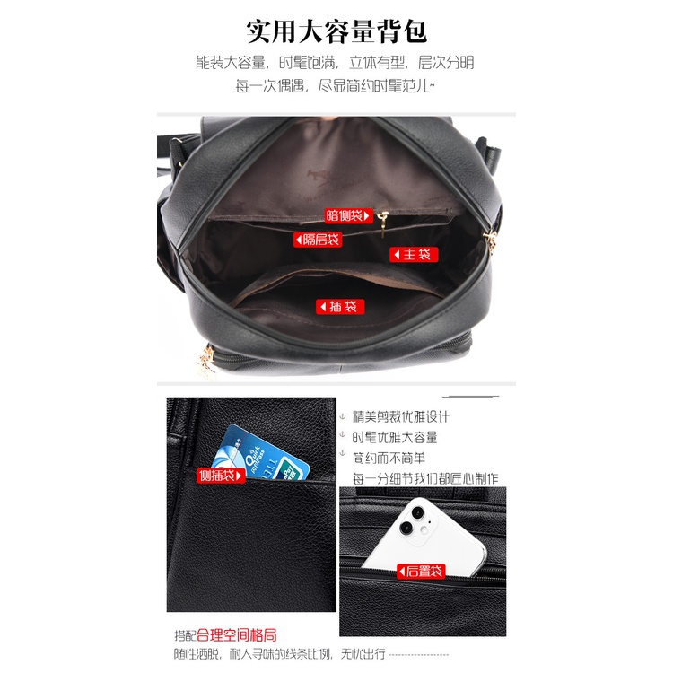 Ba Lô Da Mềm Thời Trang Cho Nữ