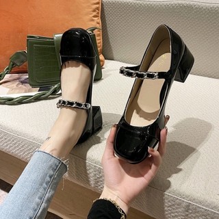 GIÀY CAO GÓT HNC66 MÀU ĐEN VÀ ĐEN PHỐI TRẮNG CAO 7P, SANG TRỌNG NHẸ NHÀNG