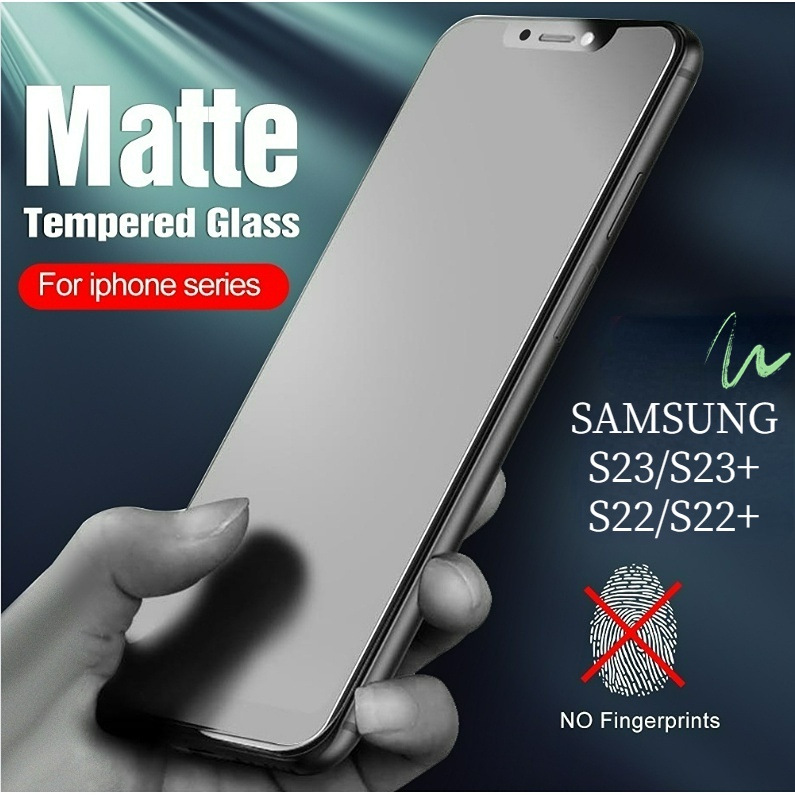 Kính Cường Lực Nhám Bảo Vệ Màn Hình Chống Dấu Vân Tay Cho Samsung Galaxy S23 Plus S23Plus S23 Plus S22 S22Plus